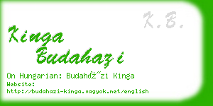 kinga budahazi business card